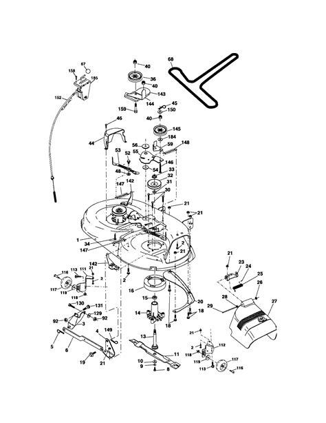 Craftsman 42 Mower Parts Diagram Craftsman 42 Mower Deck Bel