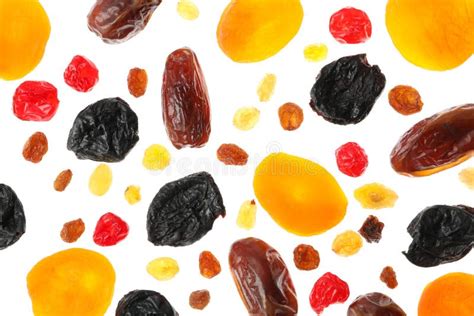 Tasty Dried Fruits Isolated On White Background Stock Photo Image Of