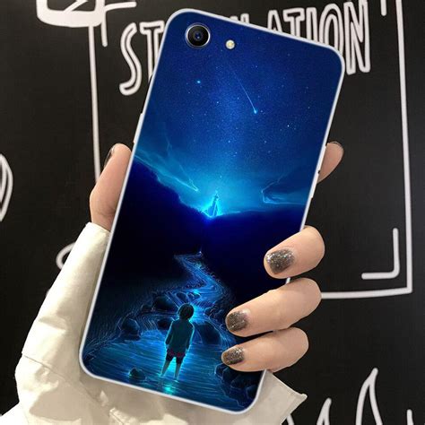 Buy For Oppo A A Phone Case Carton Starry Sky Moon Painted Soft Full