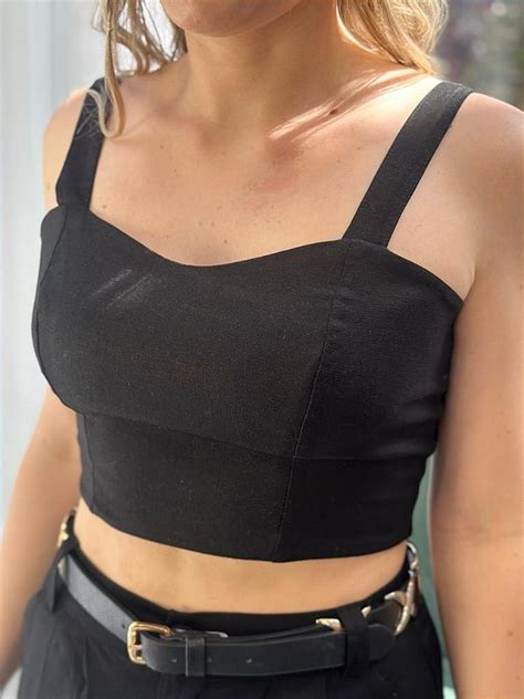 Top Cropped Feminino Alfaiataria Compre Online Guilhermina De Paula