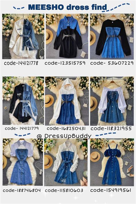 Korean style Denim dresses from MEESHO 🌸 | Cute casual outfits for ...