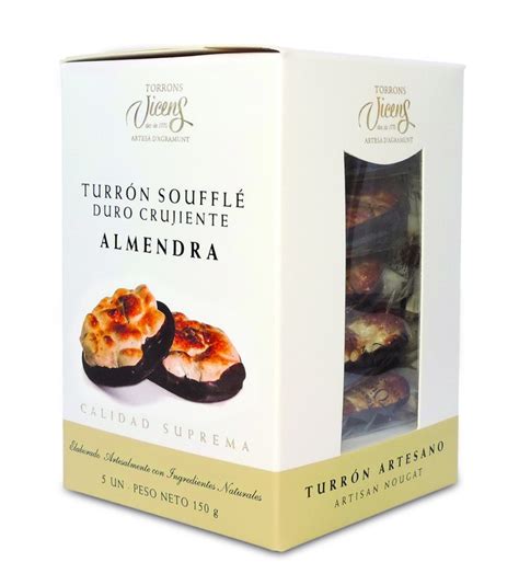 Compra online Caja Tortita Turrón Soufflé Almendra Vicens Chocolate