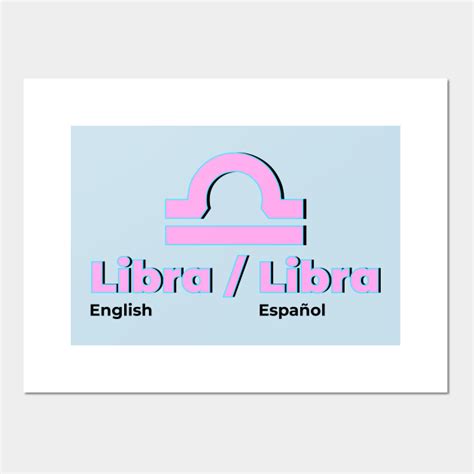 Libra Power Color- Pink & Light Blue - Libra - Posters and Art Prints ...