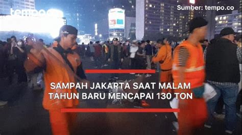 Sampah Jakarta Saat Malam Tahun Baru Mencapai Ton Tertinggi