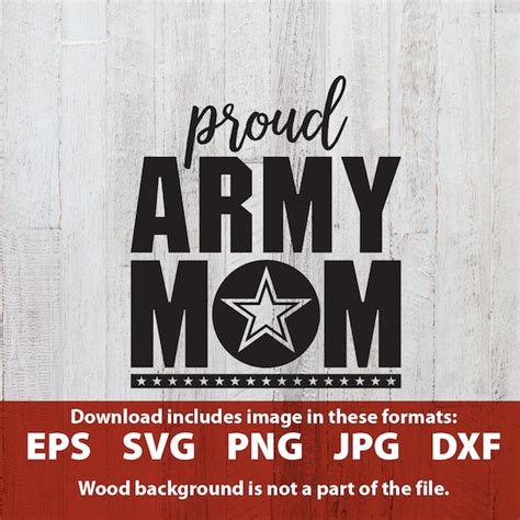 Proud Army Mom Svg Cutting File Proud Army Mom Clipart Clip Etsy