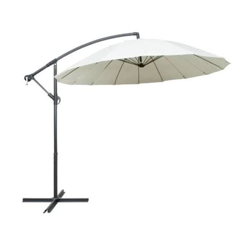 Parasol Suspendu Blanc 3 M Aluminium Cdiscount Jardin