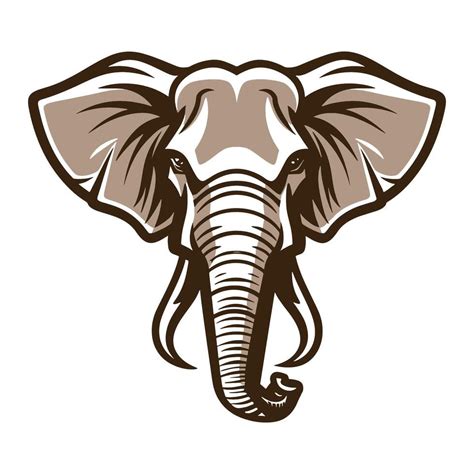 Elephant with Tusks Raised 46912906 Vector Art at Vecteezy