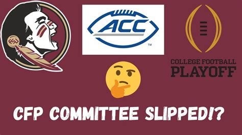 Fsu Football Did The Cfp Committee Slip And Help Fsu Youtube