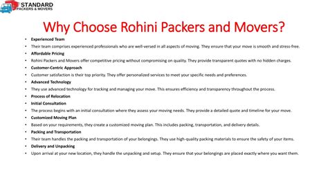 PPT Rohini Packers And Movers Your Trusted Moving Partner PowerPoint