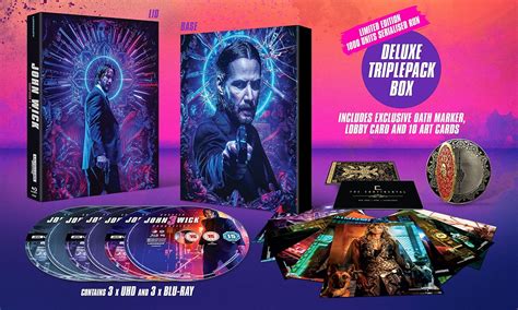 John Wick Chapters Deluxe Triple Boxset Blu Ray K Uhd Bluray