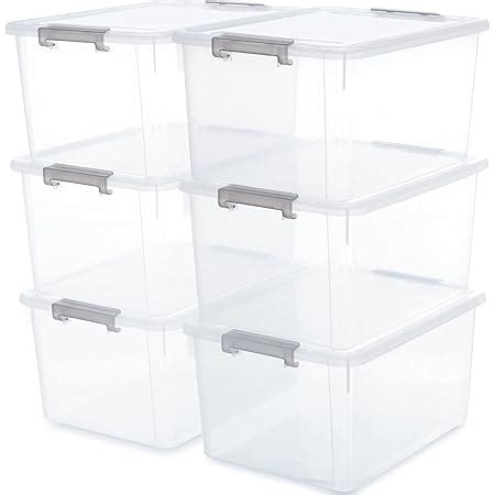 Amazon Citylife 32 QT Plastic Storage Bins With Latching Lids