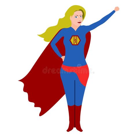 Superwoman Cartoon Character Stock Vector Illustration Of