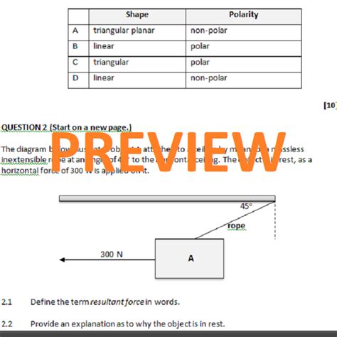 2021 Term 1 Grade 11 Physical Sciences Control Test • Teacha