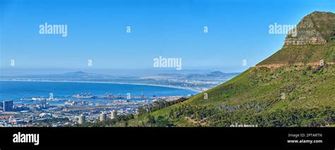 Aerial panorama photo of Cape Town. Panorama photo of Cape Town, Western Cape, South Africa ...