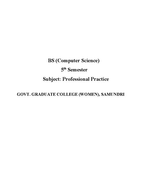 5th Semester CSI - just open - BS (Computer Science) 5 th Semester
