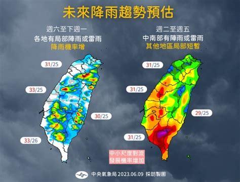 天氣預報》致災性梅雨即將襲台！下周雨彈濕到發霉，一圖看懂降雨熱區：這處下到紫爆 風傳媒