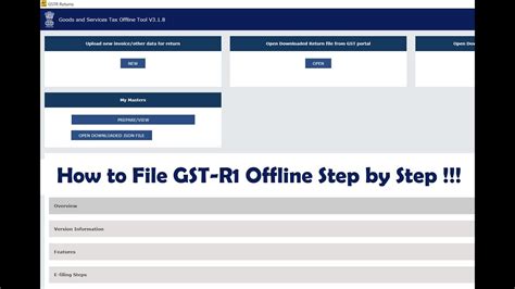 How To File Gst R Offline Step By Step Youtube