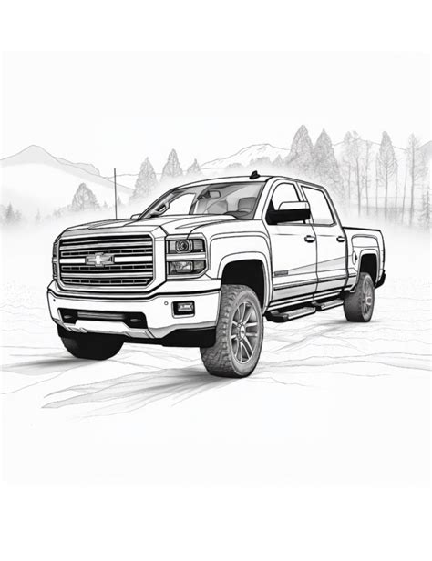 2017 Chevrolet Silverado 3500hd High Country Coloring Page Free