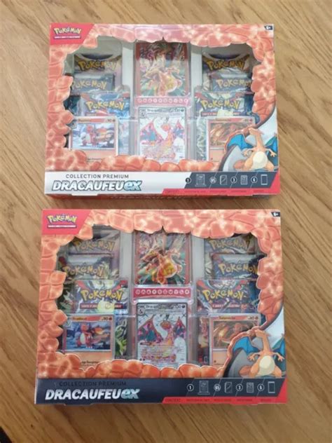 Lot De 2 X Coffret Pokemon Premium Dracaufeu Ex 6 Boosters Fr Neuf Eur 9650 Picclick Fr