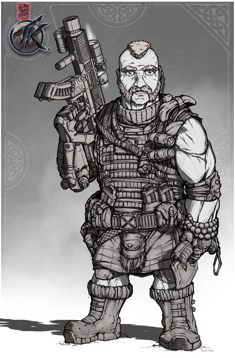 artstation shadowrun character commission