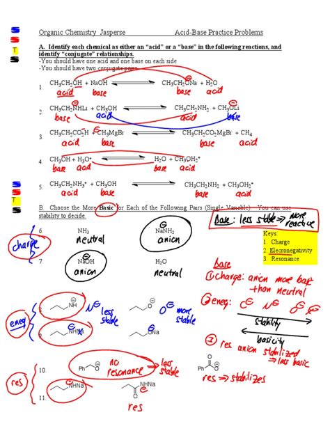 Acid-Base Practice Problems-Answers PDF | PDF | Acid | Ion