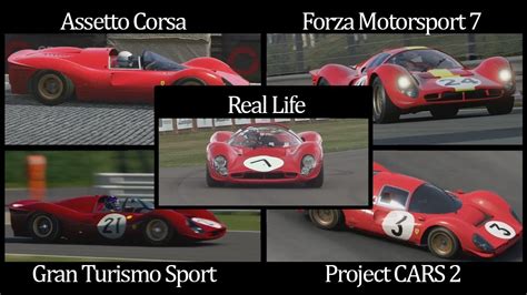 Assetto Corsa Vs Forza 7 Vs GT Sport Vs Project CARS 2 Vs Real Life