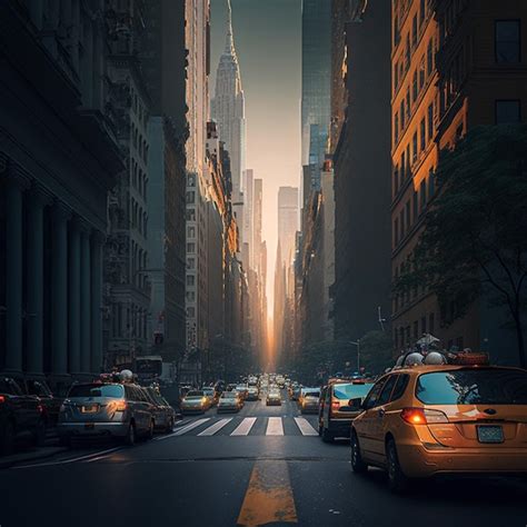 Ia De Visualização Da Cidade De Nova York Foto Premium