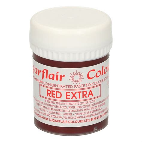 Sugarflair Max Concentrate Paste Colour Red Extra 42g Everything