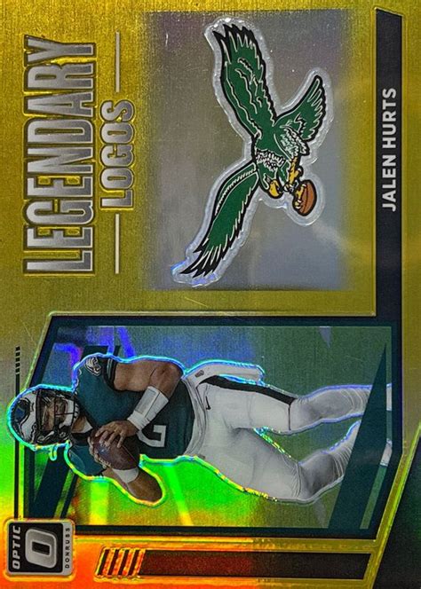 Jalen Hurts 2021 Optic LL 16 Legendary Logos Gold 10 Price Guide