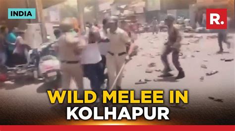 Violent Clash Erupts In Maharashtras Kolhapur As Two Groups Fight