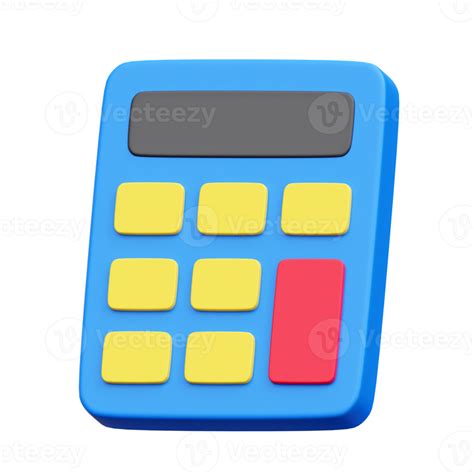 3d Blue Calculator Calculating And Math Tool 21114004 Png