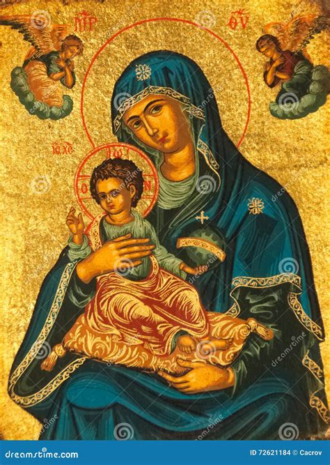 Madonna And Child Icon Editorial Stock Image Image Of Catholic 72621184