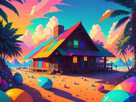 Colorful Beach House Stock Photos, Images and Backgrounds for Free Download