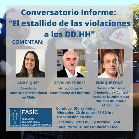 Conversatorio Informe El Estallido De Las Violaciones A Los Dd Hh