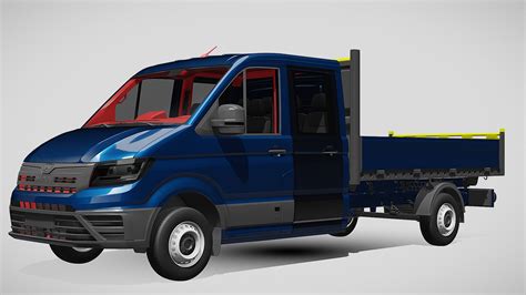 Man Tge Double Cab Tipper Hqinterior 2023 Buy Royalty Free 3d Model