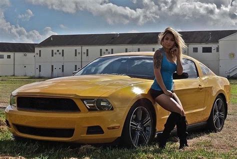 Pin By Howard And Friends On Girls 60 Girls And Cars 1 Mustang Girl