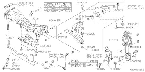 Subaru Legacy Limited Link Stabilizer Stabilizer Locking Right Front