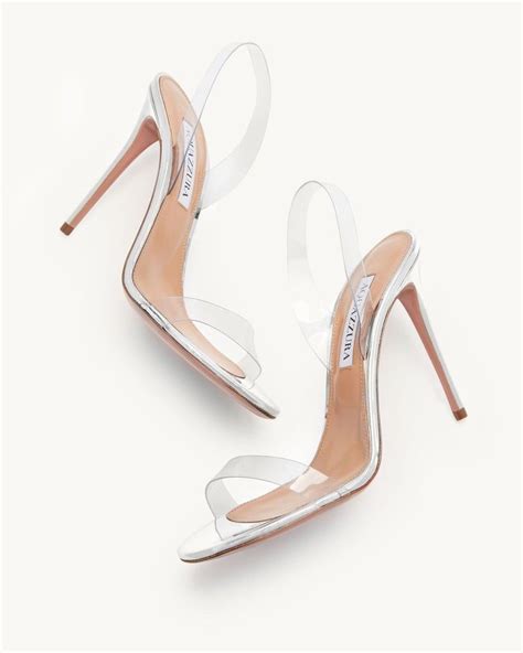 So Nude Plexi Sandal 105 Aquazzura Official Heels Shoes Heels