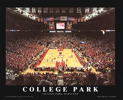 University of Maryland Basketball Comcast Center Arena Maryland Poster