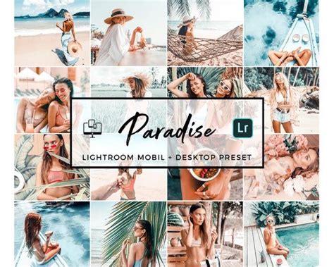 10 Mobile Lightrom Presets Paradise Vibrant Colors Preset Summer