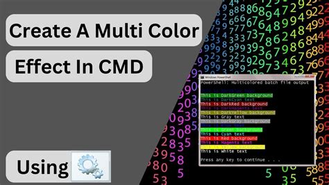 Create A Cool Multi Color Effect In Cmd Youtube