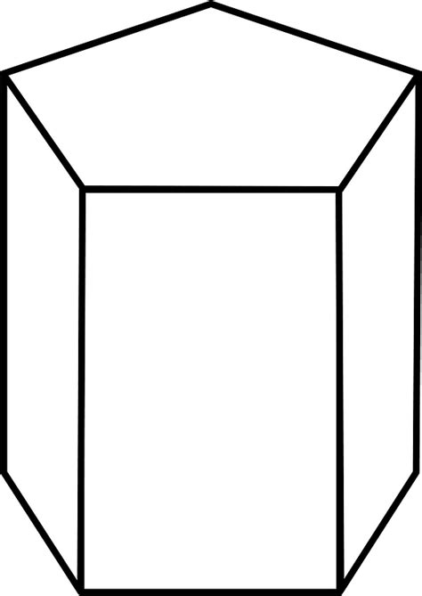 White Pentagonal Prism Free Vector Clipart Images On Creazilla