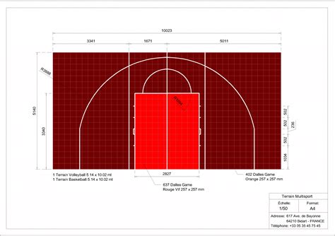 Terrain Multisports Basketball Et Volleyball 5m X 10m Terrain Sport Fr