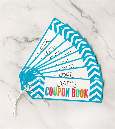 Father S Day Coupon Printable Book Last Minute Gift Idea For Father S