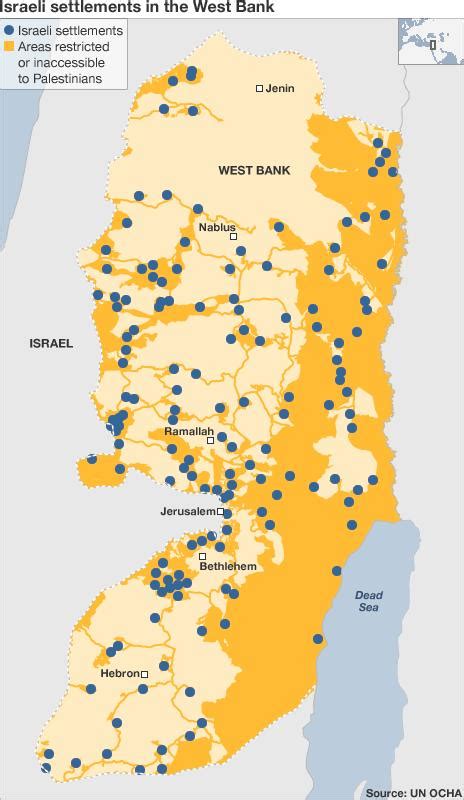 West Bank Map Settlements