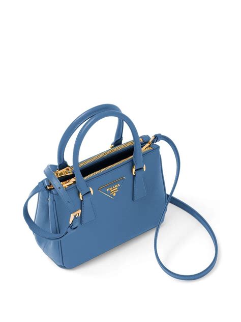 Prada Galleria Leather Mini Bag Blue Farfetch