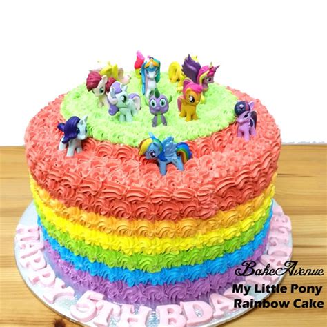 My Little Pony Toppers Rainbow Cake – BakeAvenue