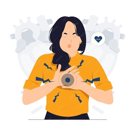 Premium Vector | Heart attack symptoms concept illustration