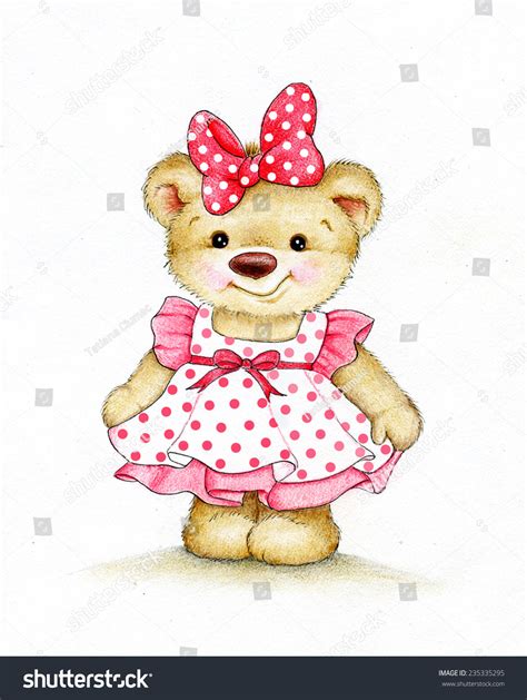 Cute Teddy Bear Girl Stock Illustration 235335295 | Shutterstock