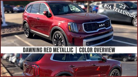 Kia Telluride Dawning Red Color Overview Youtube